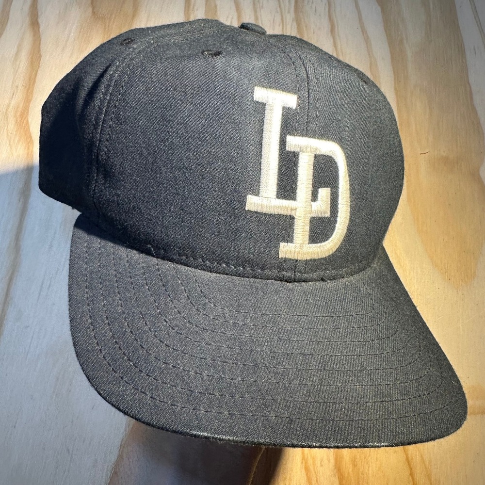 New Era Pro Model Vintage Made in USA LD Logo Baseball Cap Black Size 7 5/8